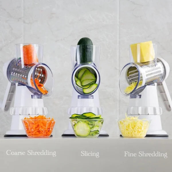 Manual Vegetable Cutter | Multifunctional Rotary Slicer | Kitchen Gadget Food Processor | Random Colors